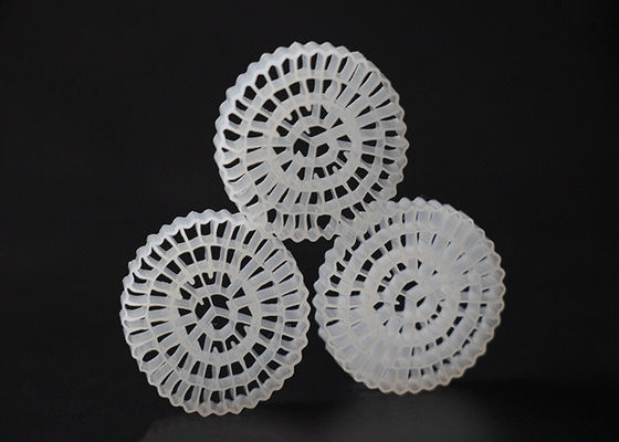 Αγορά Παρθένο υλικό HDPE MBBR Bio Media Λευκό χρώμα και 25*4mm Μέγεθος Υψηλή επιφάνεια MBBR online manufacture