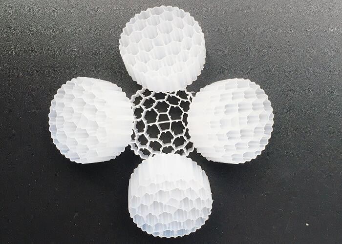 Ενεργοκύτταρα Biotube MBBR πλαστικό φίλτρο μέσο λευκό χρώμα 800m2/m3