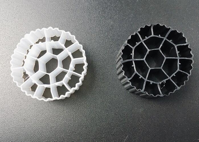 Ενεργό κύτταρο μεθοδολογία λευκό χρώμα HDPE πλαστικό μέσο MBBR για SBR