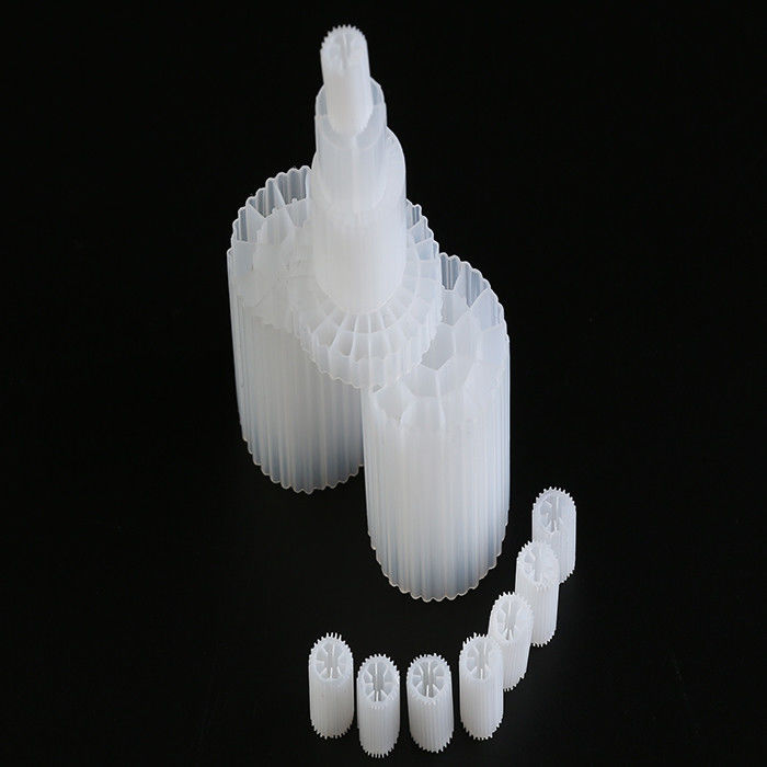 Υψηλής απόδοσης MBBR Bio Media K1 Micro Media 12mm X 9mm Λευκό χρώμα