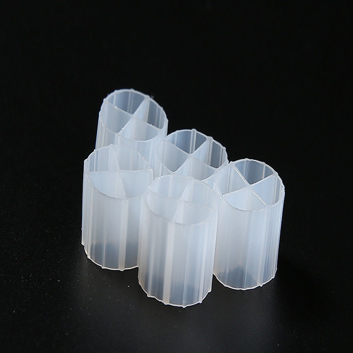 Λευκό πλωτό φίλτρο μέσων Virgin υλικό HDPE PE01 12mm X 9mm