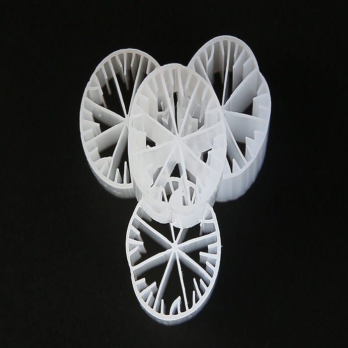 Φιλτράρισμα HDPE Φιλτράρισμα MBBR Λευκό χρώμα 15mm X 15mm