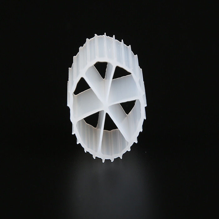16*10mm Μέγεθος MBBR Biocell Filter Media Virgin υλικό HDPE και λευκό χρώμα για RAS