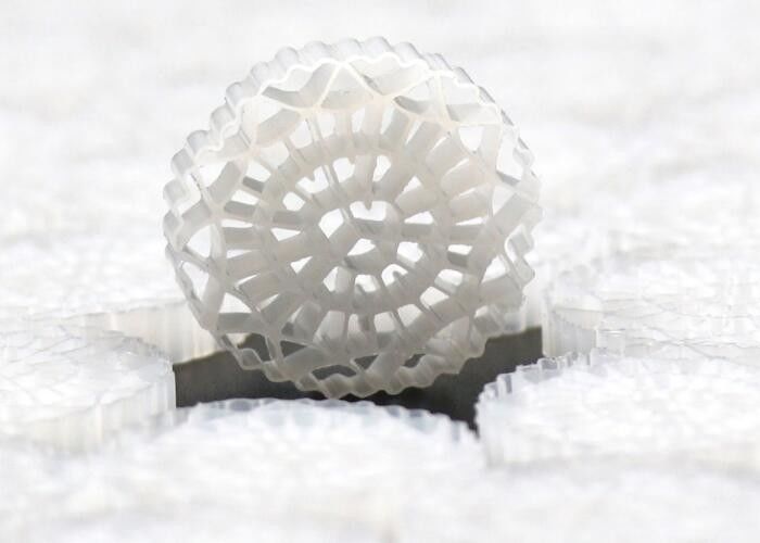 HDPE Kaldnes Filter Media για λίμνες Βιοκύτταρα Τεχνολογία MBBR Αντοχή σε αντίκτυπο