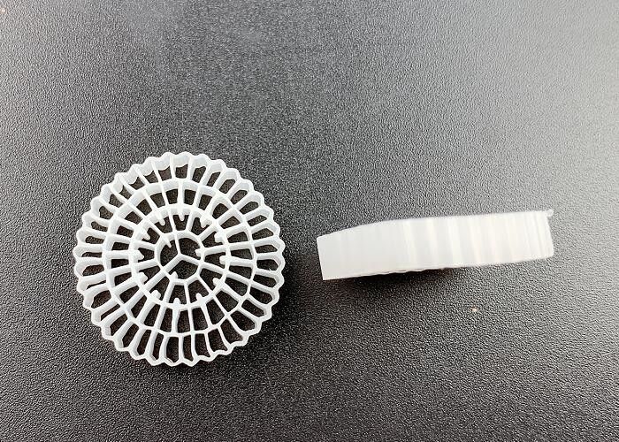 Kaldnes K5 FDA Ασφάλεια Ενεργός Βιοφίλμ Κρεμάται Γρήγορα Mbbr Βιοφιλτράρισμα