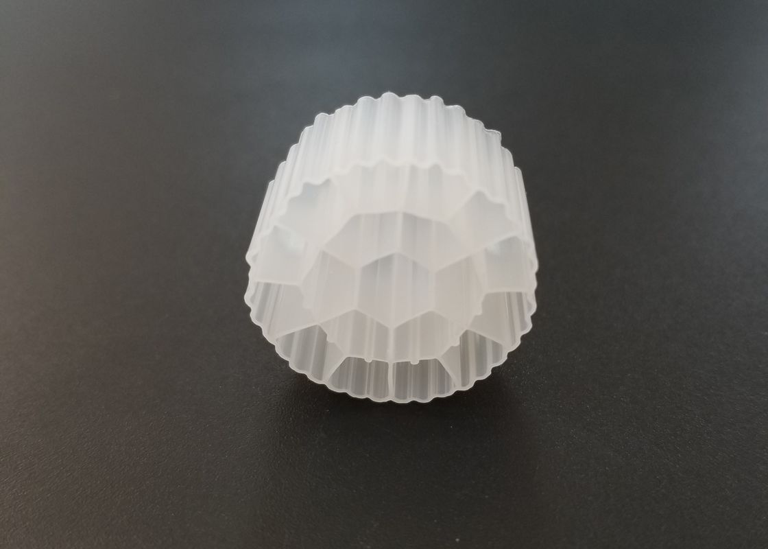 Λευκό χρώμα HDPE φίλτρο μέσων, πλαστικό φίλτρο μέσων