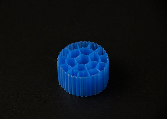 19 δωμάτια PE05 υλικό HDPE MBBR φίλτρο μέσο μπλε χρώμα